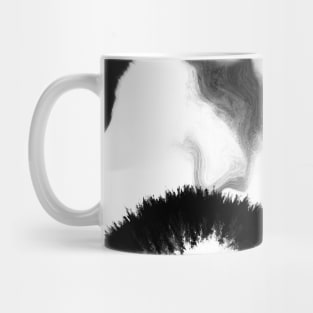 Fluid Black and White Abstract Paint Mug